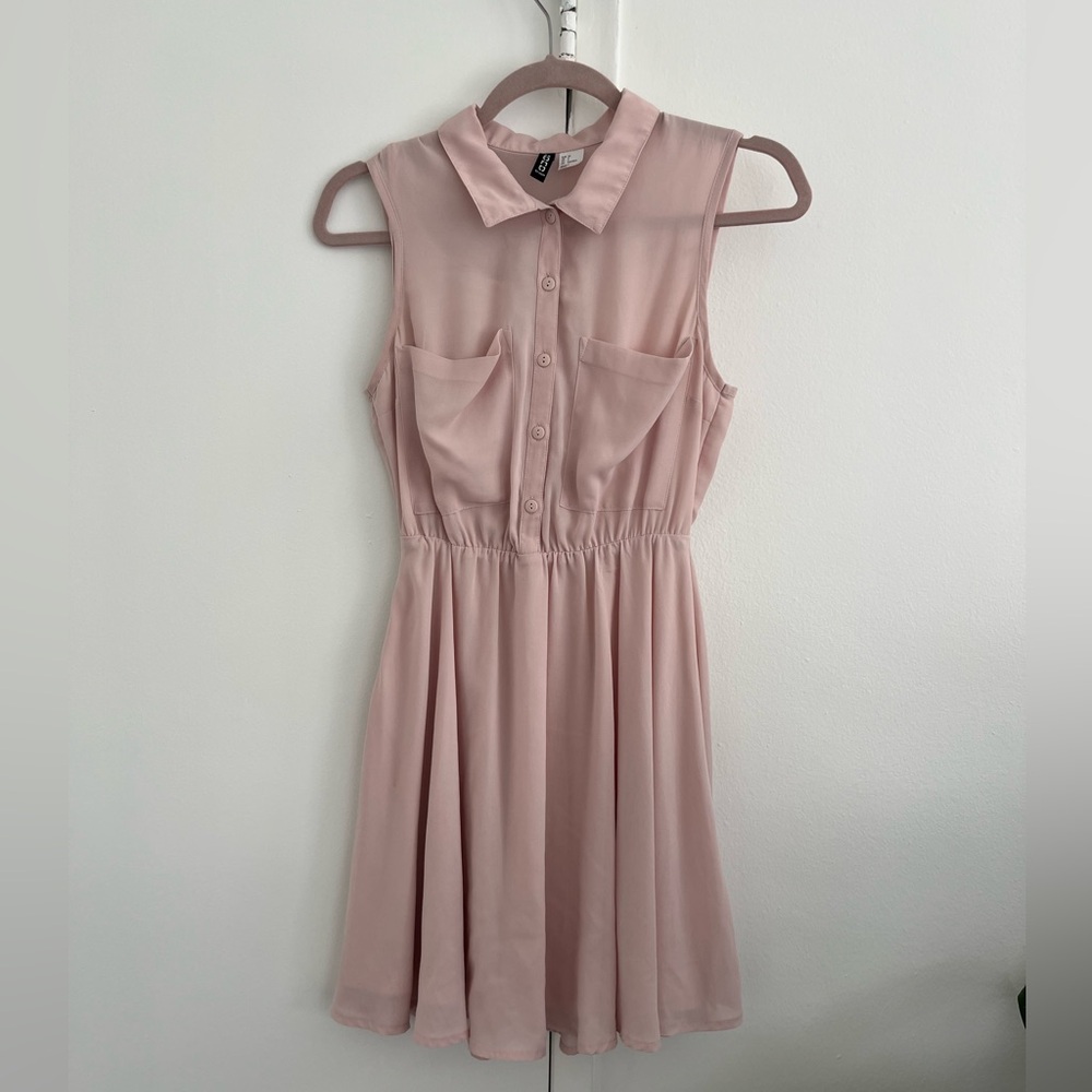 Elegant Pink Sleeveless Dress